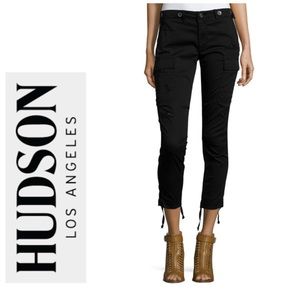 Hudson “Rowan” cargo pant in destructed black!